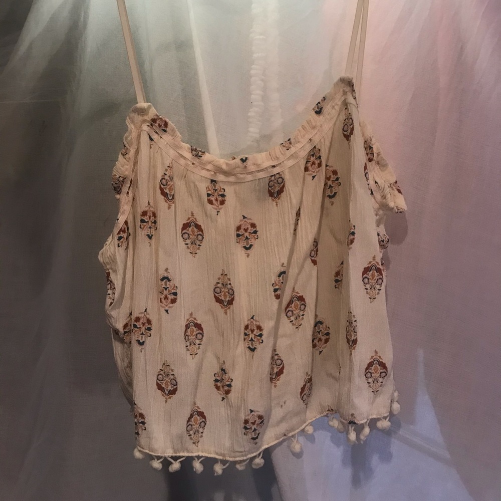 Patterned Boxed Cropped Tank - Picture 4 of 5